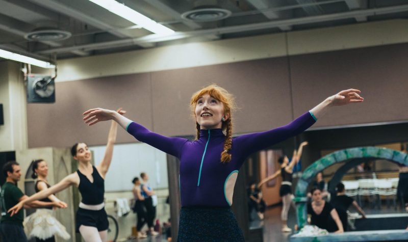 Hannah Mae Cruddas is seen rehearsing for her role of Anne Shirley for the ballet dance adaptation of the iconic novel.