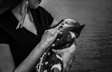 Indiginews reporter Anna McKenzie with her baby