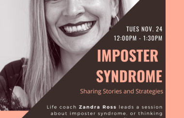A poster for Zandra Ross' presentation at Inspiring Women Among Us.