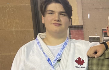 Jean-David Bouchard est arrivé 3e lors de l’Omnium du Québec, en novembre 2022. Photo : Judo Fermont