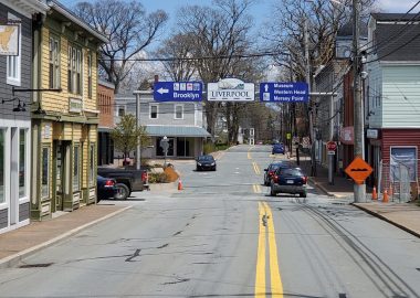 A picture of the Main Street Liverpool, Nova Scotia.