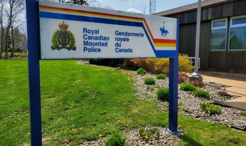 RCMP sign outside Liverpool N.S. detachment.