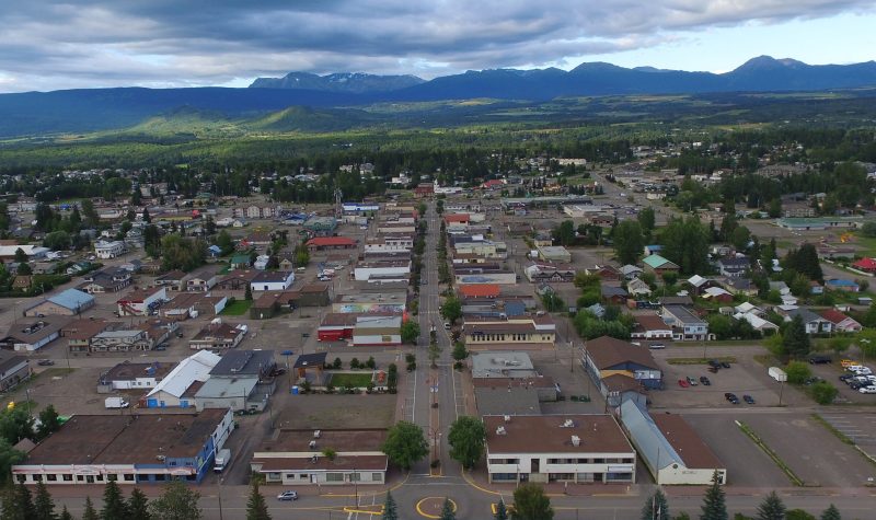 Aerial photo of Smithers
