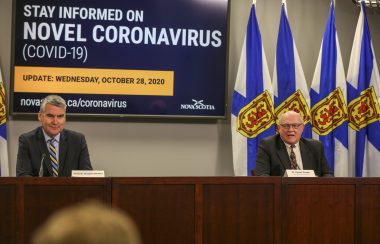 Premier Stephen McNeil and Dr. Robert Strang COVID-19 briefing October 28, 2020.
