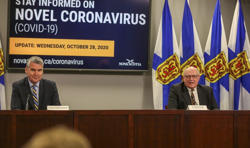 Premier Stephen McNeil and Dr. Robert Strang COVID-19 briefing October 28, 2020.