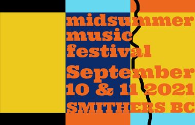 A multicoloured Midsummer Music poster