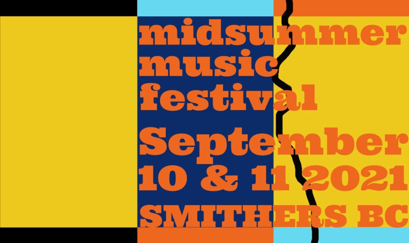 A multicoloured Midsummer Music poster