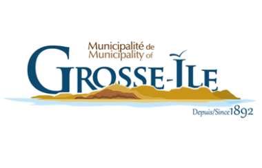 A photo of the logo of the municipality of Gross Ile.