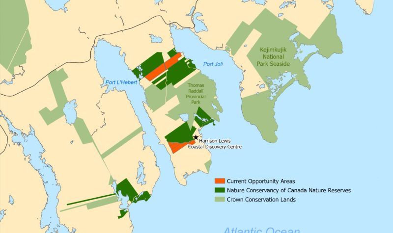 A map of Port Joli, Nova Scotia and surrounding area