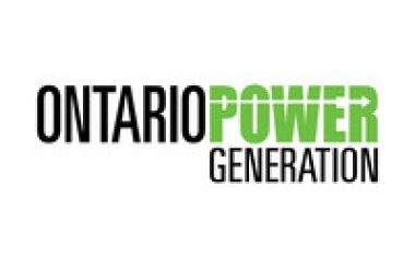 The logo of Ontario Power Generation, with green and black letters.