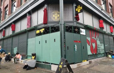Overdose Prevention Site's new indoor location at the corner of East Hastings and Columbia streets
