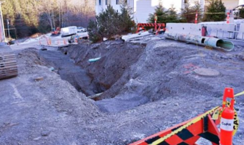 Road dug up in Prince Rupert to fix pipes