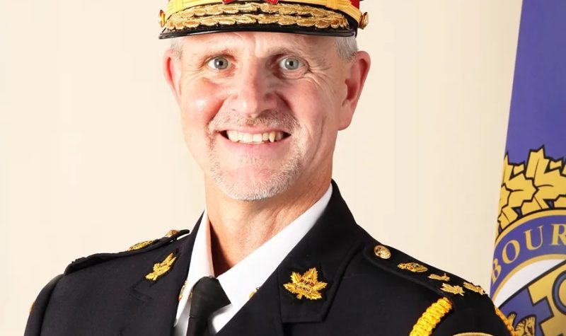 A professional photo of the Cobourg police chief in his uniform
