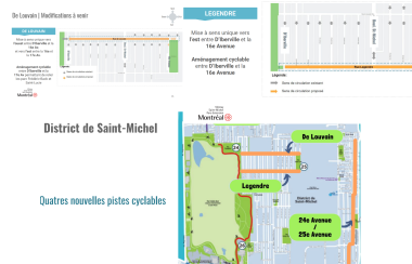 Pistes cyclables St-Michel