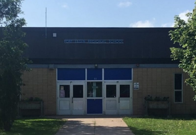 The exterior of Port Elgin Regional School in daytime.