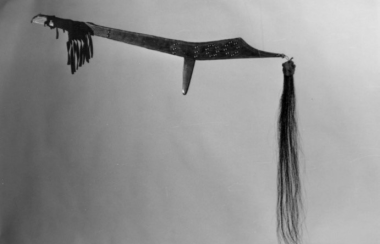 Image shows Artifact of Ceremonial Staff that belonged to Chief Poundmaker