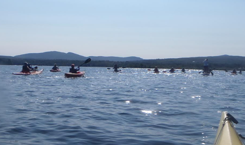 Pictured are some of the participants paddling on Brome Lake from last year's Paddle Brome Lake event.