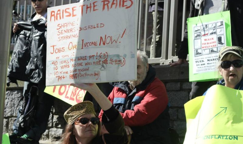 Downtown Eastside Vancouver protest to raise social and disability assistance rates in B.C.