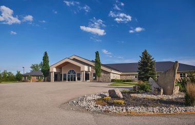 Six Nations Polytechnic's Six Nations campus front entrance.