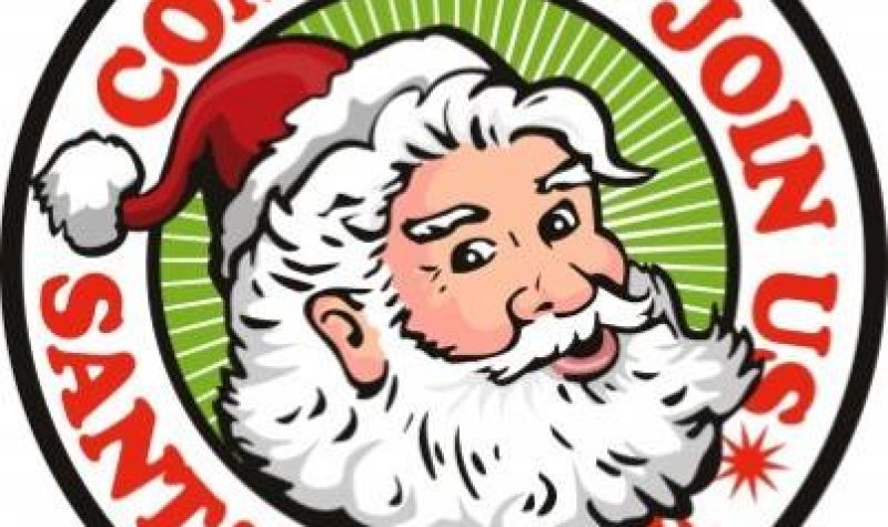 Logo depicting a cartoon image of Santa Claus