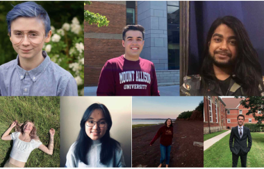 Seven of the nine candidates for MASU council, Fall 2020. Photos contributed.