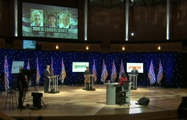 BC leaders debate - Screenshot