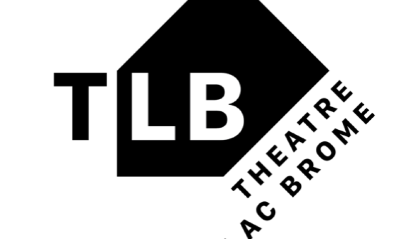 Black and white logo for Theatre Lac Brome.