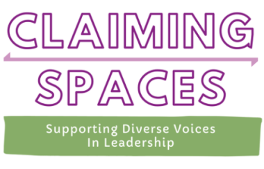 The Claiming Spaces poster for the Inspiring Women Among Us event.