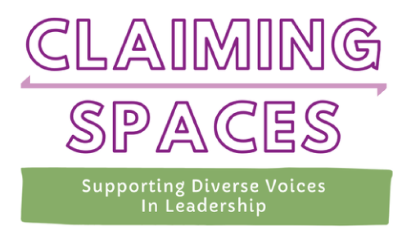 The Claiming Spaces poster for the Inspiring Women Among Us event.
