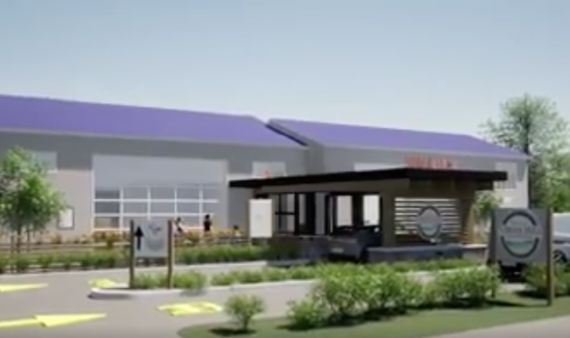 An official rendering of the design for the new drive-thru at virgin hill coffee shop.