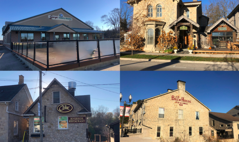 A gallery of the four restaurants that are participating in National Chicken Soup for the Soul Day: The Gorge Country Kitchen, The Breadalbane, The Cellar Pub & Grill, and The Brew House on the Grand.