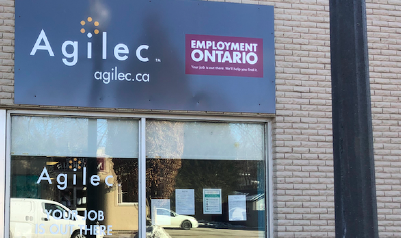 Agilec's building in downtown Fergus, Ontario.