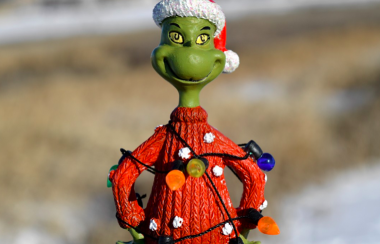 A model toy of the Grinch who stole Christmas.