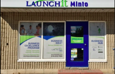 The outside of the Harriston mental health clinic in the LaunchIt Minto building