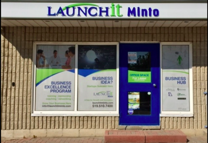 The outside of the Harriston mental health clinic in the LaunchIt Minto building
