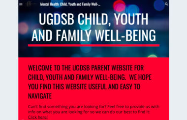 The Upper Grand District School Board has launched a new parent website focusing on mental health.