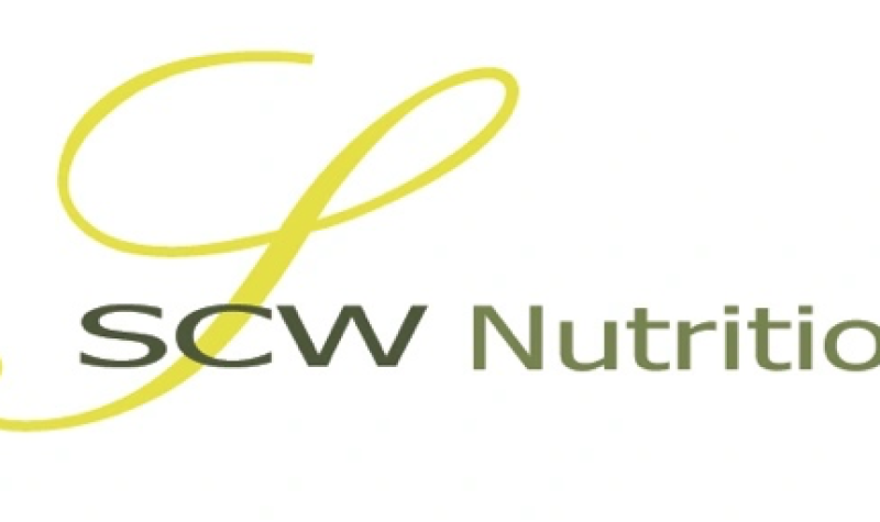 The official green cursive logo for SCW nutrition.