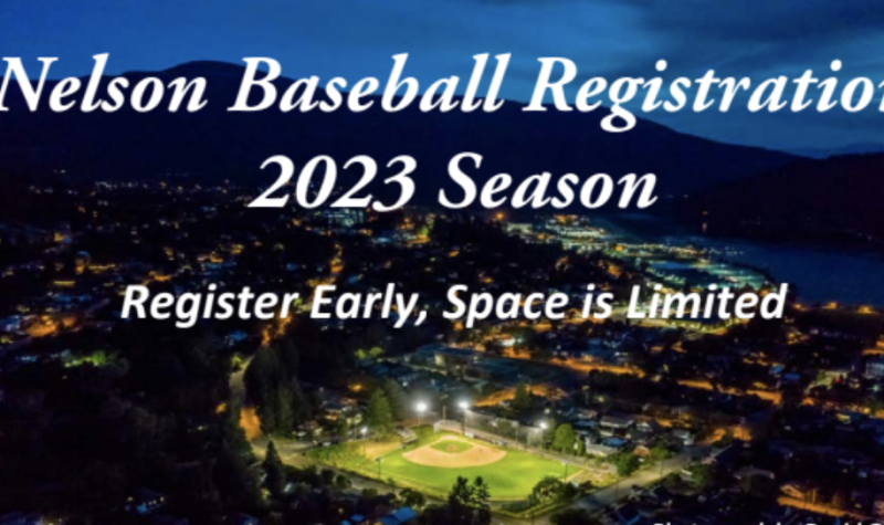 Nelson baseball association registration poster