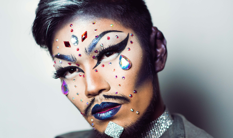 A close up headshot of Shay Dior, House Mother of the Vancouver Asian drag family House of Rice