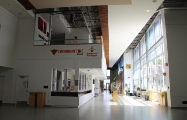 A photo of the lobby inside the Chilliwack cultural Centre