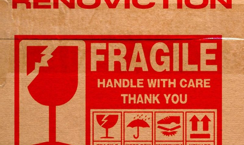 A taped box used for moving is labelled fragile.