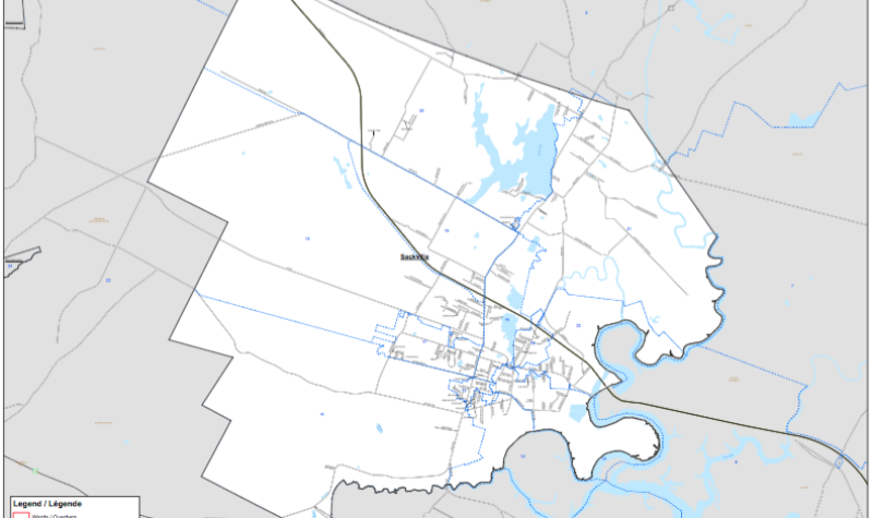 Town of Sackville electoral boundary map.  Image: Elections NB