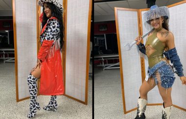 Jessie Degrace Gendron et Rachel St-Pierre ont porté des vêtements conçus par Vanessa Borris. Photos : Vanessa Borris.