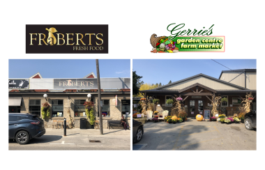 Fraberts Fresh Food & Gerrie's Garden Center & Farm Market both in Fergus, Ontario.