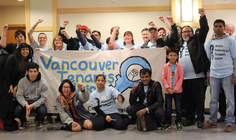 A group of Vancouver Tenants Union's members