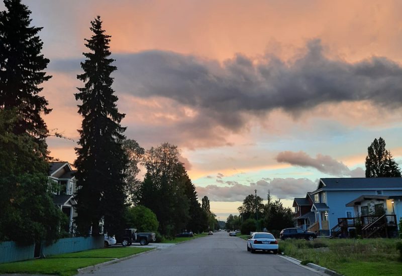 An average residential street in Northern BC. Photo taken in Prince George, an hour east of Vanderhoof, by Eriel Strauch.
