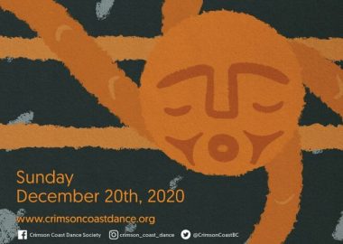 A black and orange poster for Sumshathut, a winter solstice celebration.