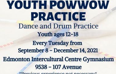 Poster of an event of youth practice lessons for dance and drumming