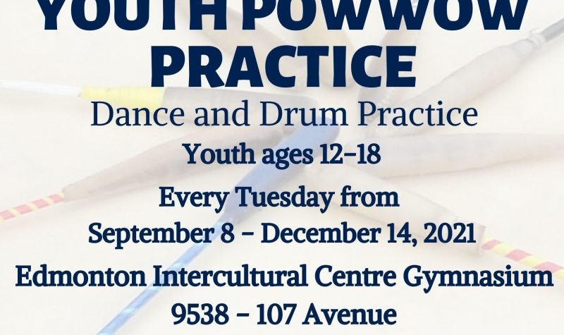 Poster of an event of youth practice lessons for dance and drumming