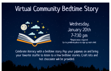 L'affiche du community bedtime story